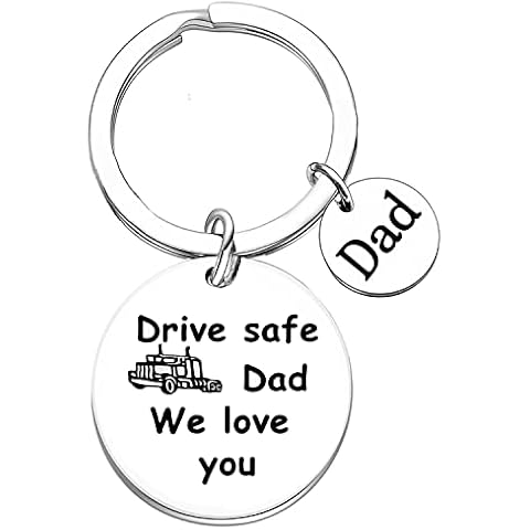 Nimteve Trucker Dad Gifts From Daughter Son Key Ring Drive Safe Dad We Love You Father Keyring Gifts For Dad Fathers Day Valentines Christmas Birthday Keychain Daddy Presents Cover