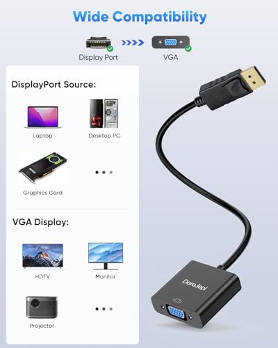 Adaptador DisplayPort a VGA 2 unidades miniatura 7