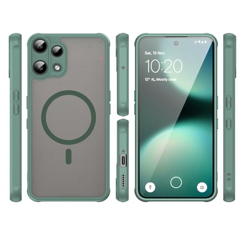 Image of Compatible with Nothing Phone3A Lite Case Cover,Compatible with MagSafe,Anti-Fall,Compatible with Nothing Phone (3a) Lite 5G A001T Cell Protective Phone Case Green