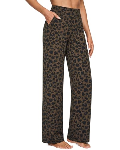Image of G4Free EverGoing Yoga Pants Women Wide Leg Pants with Pockets High Waist Stretch Dress Casual Sweatpants Petite /Regular /Tall