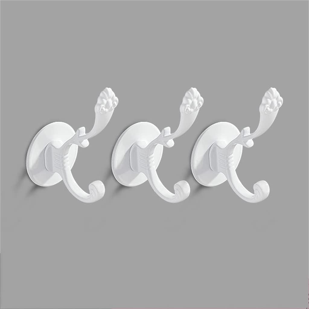 Punch-Free Bathroom Coat Hooks Behind The Door Coat Hooks Bathroom Hooks Wall Hanging Wardrobe Strong Hooks(D,1 Pack)