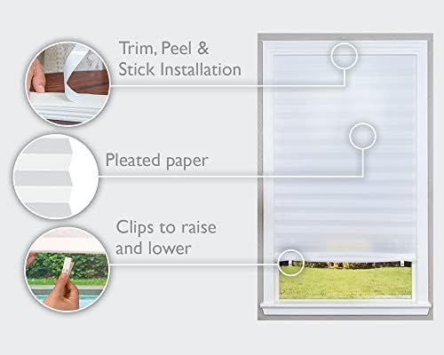 Original Light Filtering Pleated Paper Shade White, 36" x 72", 6-Pack