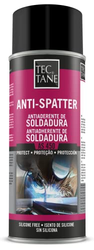 TECTANE Anti-adhésif à souder AS 450, spray anti-projection de soudure, protection efficace des surfaces, protège les buses et les chalumeaux, non...