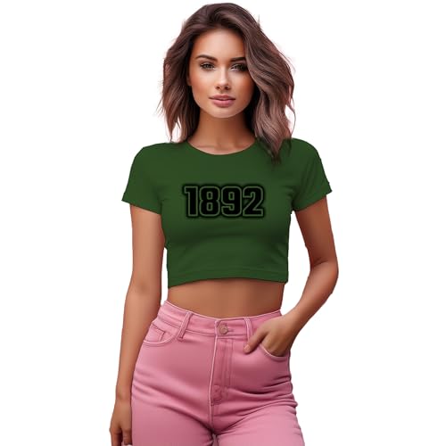 Haut court pour femme 1892 vert olive anti-déformation et opaque