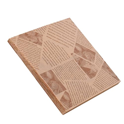 VALICLUD 500個入りハンバーガー用シリコン加工無漂油紙 食品接触可能な木材パルプ製 揚げ物やスナックの吸油防油ペーパー 調理用トレイ敷き