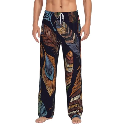 Pantalon de pyjama homme polaire anti-froid à poches confortables