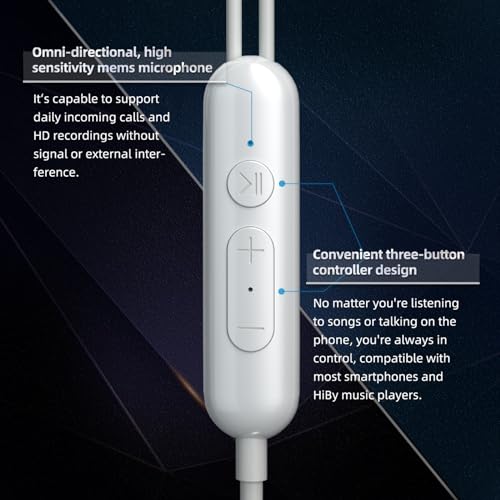 Image of HiBy Digital XOE - DLC Dynamic HiFi Earphones with USB C dac White