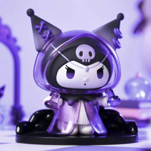 Image of FUNFOB Kuromi Action Figure Height - 7.5cm to 8.5cm Sanrio Toys PVC Multicolour | Kuromi Hollowen Half Helmet