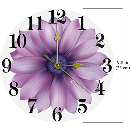 Horloge murale ronde décorative rose idée cadeau maison école