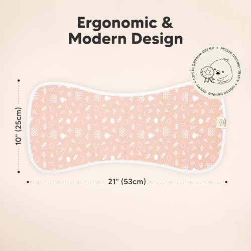 Image of Organic Burp Cloths Baby Boy & Girl - 5-Pack Super Absorbent Cotton Burping Cloths for Babies, Soft & Plush Newborn Spit Up Rags, Infant Towels for Milk Spit Up, Unisex, Large 21 inch x 10 inch (Fleur)