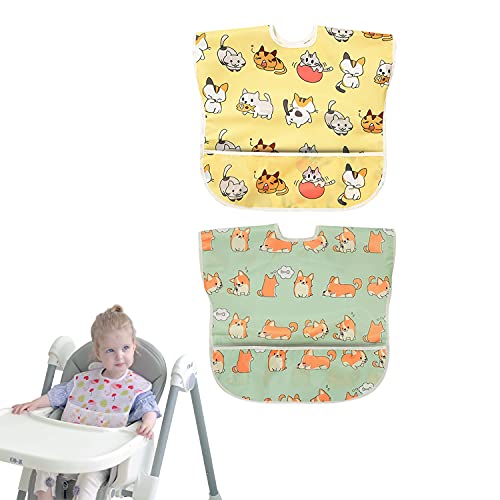 お食事エプロン 子供用スタイ ベビー離乳食 防水よだれかけ 赤ちゃん立体的ポケット 汚いにくい 洗いやすい 速乾 軽量 保育園 男の子 女の子