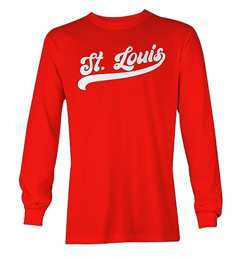 Camiseta unisex estilo jersey de béisbol St. Louis de manga larga miniatura 1