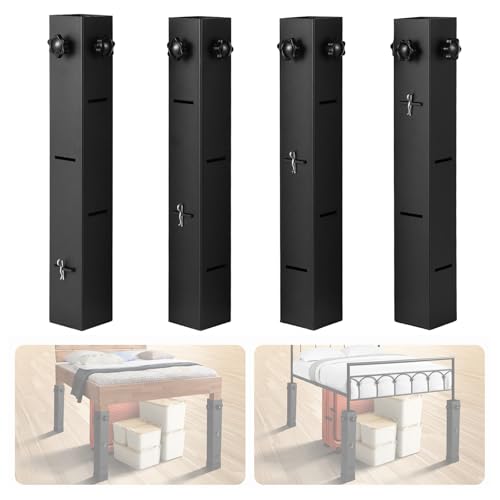 IRONWALLS College Dorm Bed Risers 4 Packs, 2.3” Diameter...