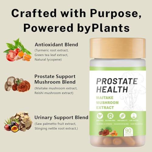 Image of Prostate Support Nitric Oxide Booster Kit, Include Turmeric Root, Mushroom Blend, and Saw Palmetto extracts, Designed to Protect and Support Prostate Healthy - 90 Capsules &60capsules