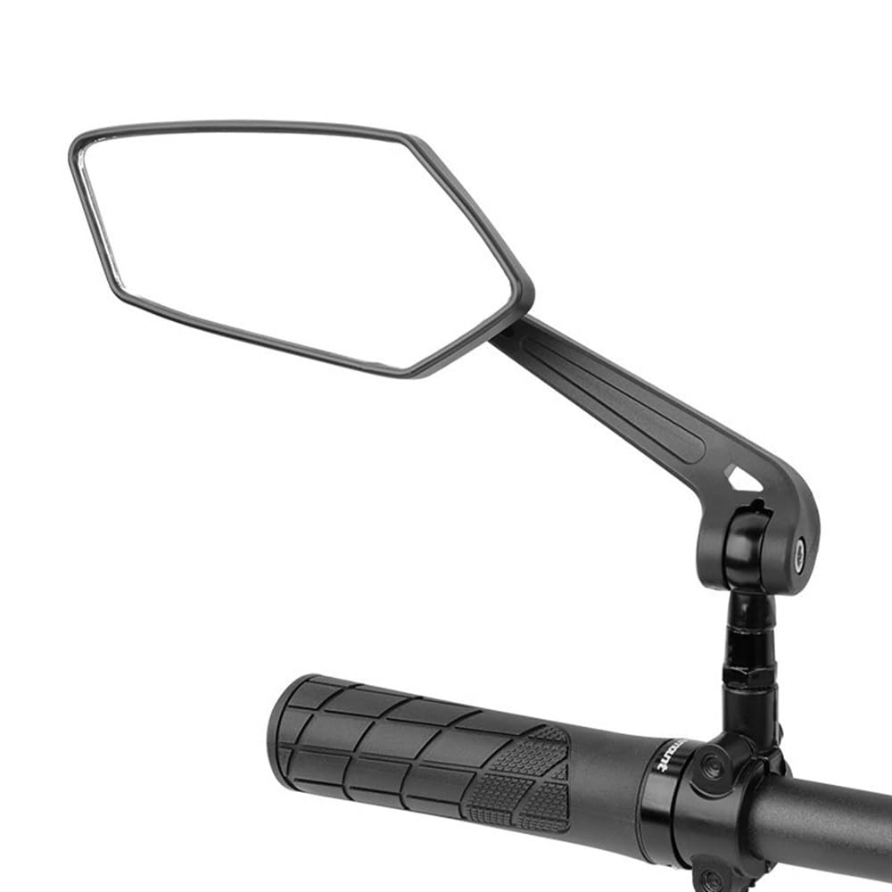 Espejo retrovisor para Bicicleta, Soporte de Metal para Manillar, Montaje Lateral, Reflector de visión Trasera para Bicicleta eléctrica y Scooter, rotación de pivote, le