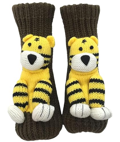 Image of Women's Non-slip Household Floor Socks Knit Casual Animals Slippers Socks Christmas Stockings Decor
