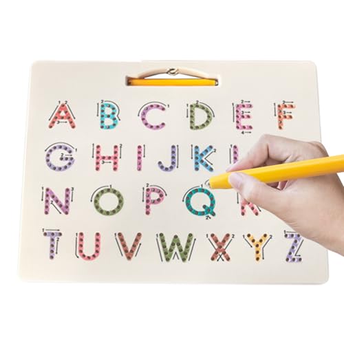 Pizarra Magnética De Letras para Calco | Letras Magnéticas De Doble Cara | Juguetes Educativos Sensoriales para Niños De Preescolar Y Guardería Herramienta Pedagógica