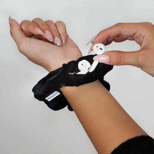 1PC Multifunctional Hair Tie Storage Pouch with Zipper - Portable Money Item Hider, Black4