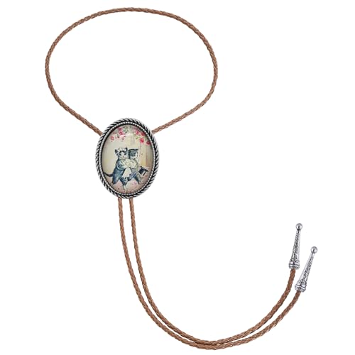 Image of Jeilwiy Bolo Tie for Men Western Cowboy Gothic Bolo Tie Necklace Halloween
