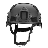 TANKE Durable Composites ABS ajustable colgante tácticas juego montar casco ligero (negro)