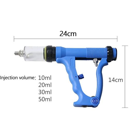 Durchgehende Spritze, Viehzucht, mit bissfester Spitze, automatischer Verriegelung und 4 Dosisanpassungen für effiziente Tierfütterung und Medikamente