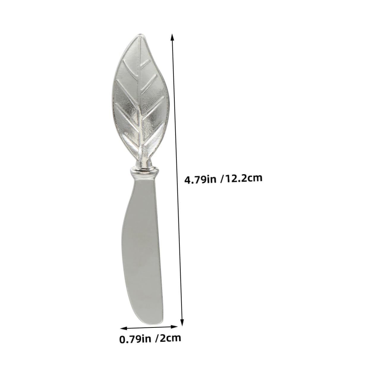 PRETYZOOM Sophisticated Leaf-design Butter Knife Set Pcs Cheese Spreader for Appetizers Wedding