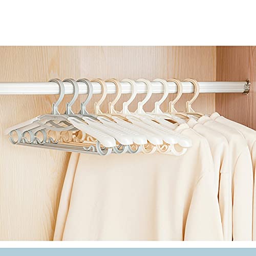 Paquete de 20 perchas de plástico extra anchas con ganchos, diseño que ahorra espacio y ranura para tarjetas para la nización del armario, y solución ligera de almacenamiento de ropa