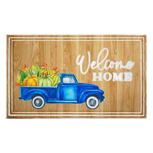 Calloway Mills 112971830 Blue Truck Welcome Doormat 18 ''x 30''