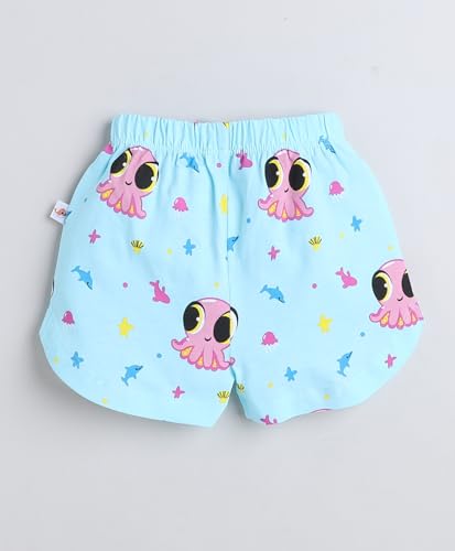 Image of BUMZEE Sky Blue & Pink Girls Shorts Pack of 2 (Peb9218)