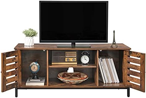 VASAGLE TV Stand TV Stand with Shelves and Storage Cupboards, Lou...