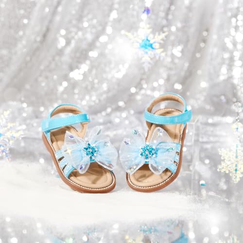 Image of Otter MOMO Girls Open Toe Princess Flat Sandals with Comfort Sole Summer Sandals