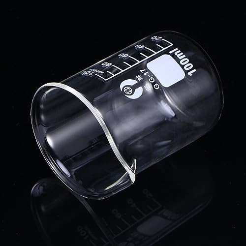 ULTECHNOVO 100ml Glass Measuring Cup, High Borosilicate Glass Beaker with Graduated Markings - Image 3