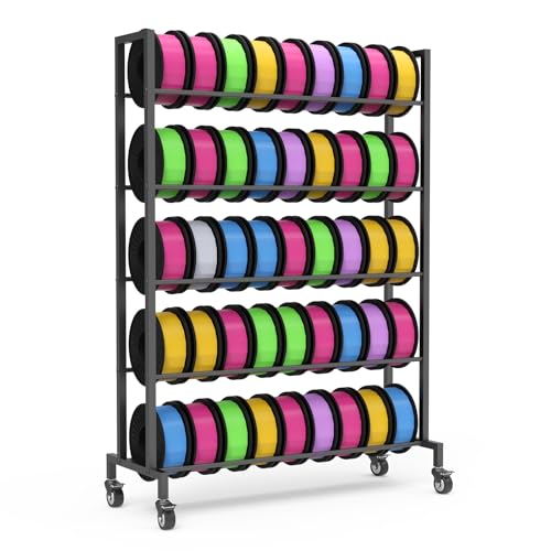 3D Printer Filament Rack 5-Tier Mobile Organizer