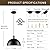 Karjearl Black Pendant Lights Kitchen Island, 11.8" Modern Dome Pendant Light Fixtures Farmhouse Hanging Lights for Dining Room Hallway Sink Entryway