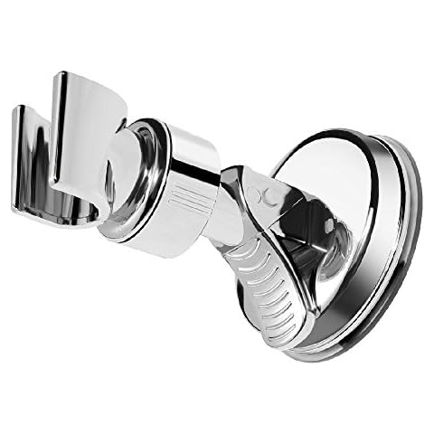 Adjustable Shower Holder Suction Cup with Strong Suction for Universal Shower Head, Chrome Cover