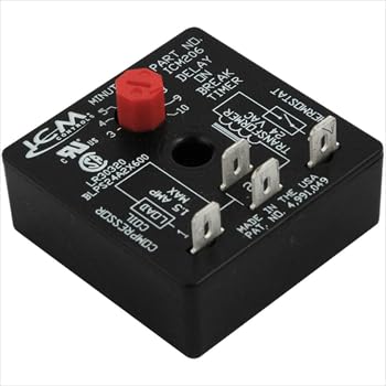 ICM Controls ICM206B Delay-on-Break Timer | Adjustable 3–10 Minute Anti-Short Cycle Protection | 18–30 VAC Compressor Delay Module for HVAC, Air