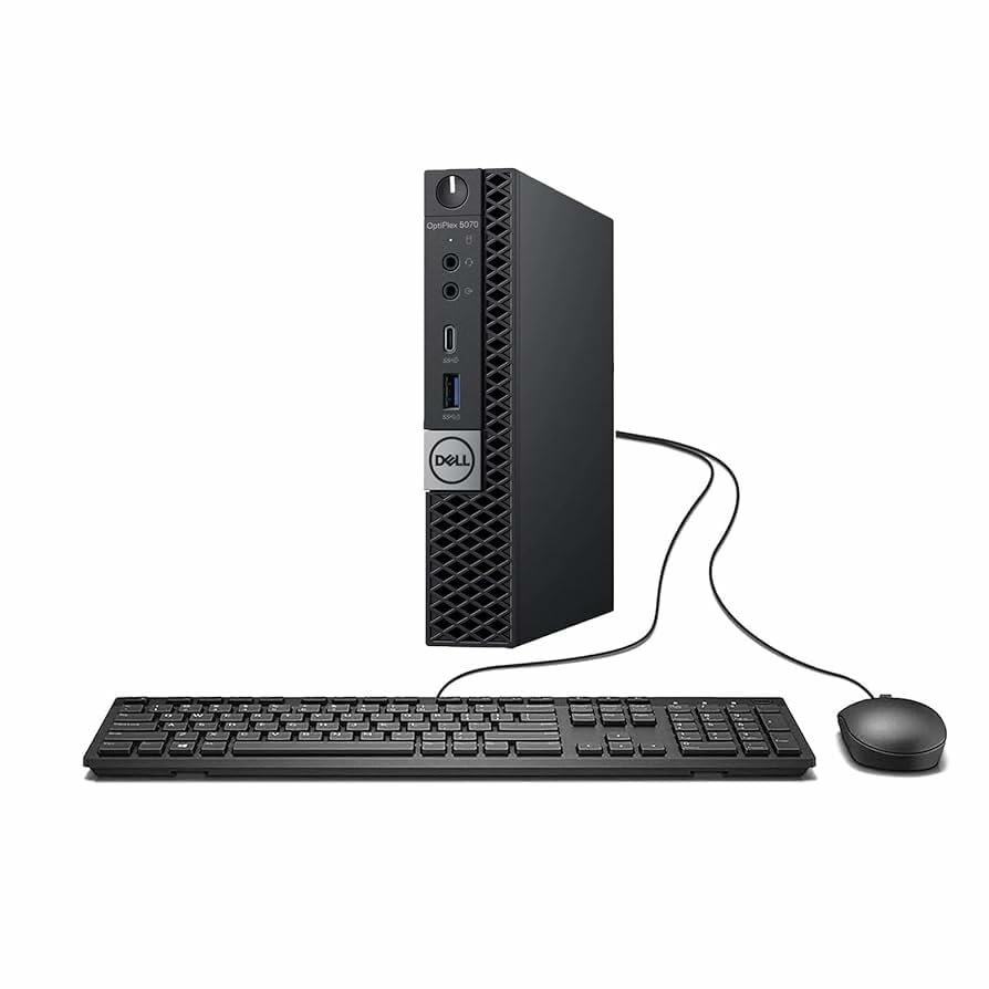 Dell Optiplex 5070 Mini ordinateur de bureau, Intel Core i5-8500, 8 Go de RAM, 256 Go SSD, WiFi, Bluetooth, clavier QWERTY américain, Windows 11 Pro...