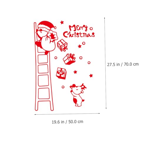 Sticker de Pared Santa Claus 70x50cm PVC Decoración Navideña miniatura 2