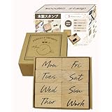 VICHE CATT スタンプ 木製 数字スタンプ 曜日 月 大きい 小さい カワイイ (曜日（略語）)