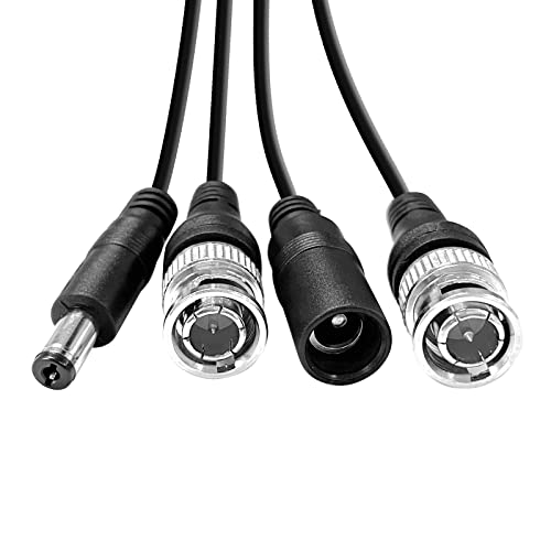 Tigersecu 4 Pack 60-Feet (18 Meters) Premium Bnc Video And Power Extension Cables For Cctv Video Security Camera Systems (4-Pack, Black) #TOP6