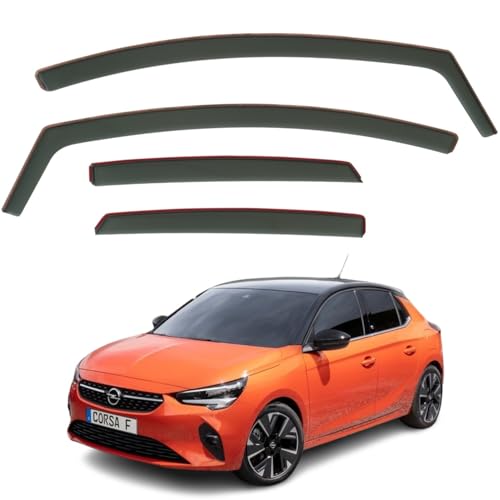 Lot de 4 déflecteurs d'air compatibles avec Opel Corsa F/Opel Corsa F 5 portes à hayon 2020, 2021, 2022, 2023, 2024, 2025.