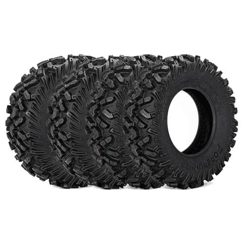 FORERUNNER 25x8-12 & 25x10-12 ATV Tires, KNIGHT All Terrain 6PR 25x8-12 & 25x10-12 ATV UTV Trail Mud Sand Off-Road Tires (Pack of 4, Tubeless)