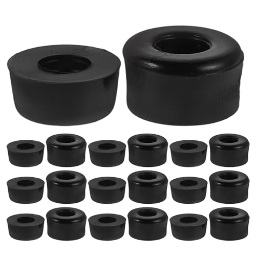 TOYANDONA 10 Sets Black Pu Shock Absorbers for Roller Skates High Rebound Skate Cushions with Cone and Cup Bushings Joint-Friendly for Adult Beginners
