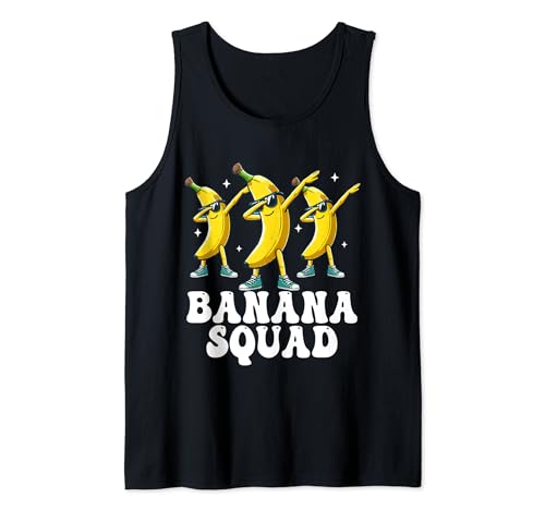 Banana Squad Funny Dabbing Banana Usando Gafas De Sol Dab Camiseta sin Mangas