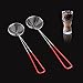 2Pcs Stainless Steel Strainer Spoons Boba Spoon Scoop Hot Pot Strainer Spoons Ladle Wire Cooking Skimmers Spoon with Handle for Hot Pot, Meatball, Kitchen Baking Oil Filter, 2 Sizes