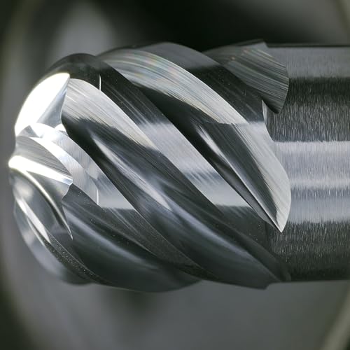 Image of Tools Carbide End Mills,6 Flute Square Milling Cutter,High Helix Angle for High Hardness Steel Finshing Milling Processing - 3 /8 Shank (3 /8-4.5 inch 1PCS)