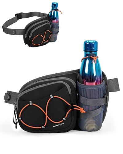 Sportsnew Bum Bag Fanny Pack for Men Women with Water Bottle Holder