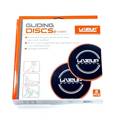 LiveUp Disco de Deslizamento, 17,5 Cm, Sports, Laranja
