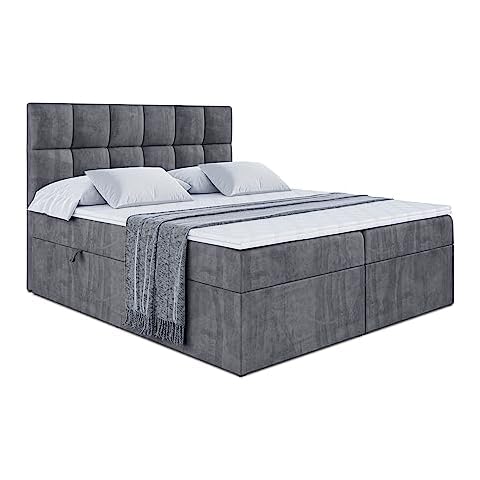 ALTDECOR Boxspringbett mit H3-Matratze mit Bonellfederung + PUR Cover