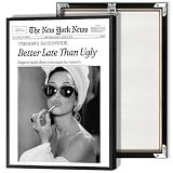 Retro Newspaper News Canvas Wall Art Vintage Black And White Better Late Than Ugly Decor Poster Funky Feminism Prints Magazine Painting For bedroom Bar And Party Wall Decor 12x16in Unframed